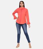 Orange Cotton Short Shirt