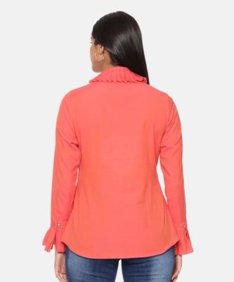 Orange Cotton Short Shirt 6