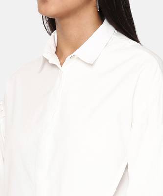 White Comfort Short Cotton Shirt 3