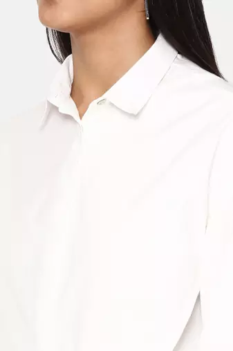 White Comfort Short Cotton Shirt