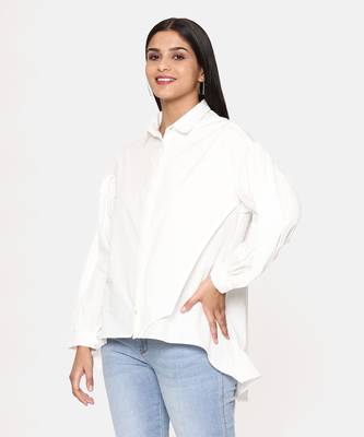 White Comfort Short Cotton Shirt 4
