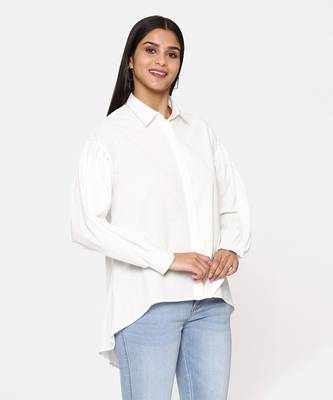 White Comfort Short Cotton Shirt 5