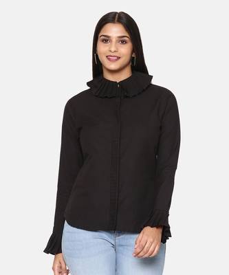 Black Comfort Short Cotton Shirt 2