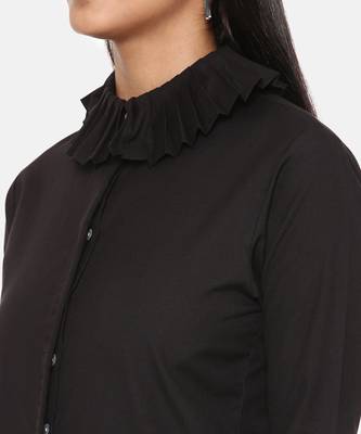 Black Comfort Short Cotton Shirt 3