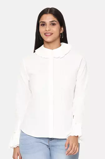 White Cotton Short Shirt