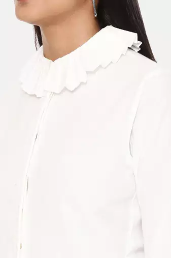 White Cotton Short Shirt