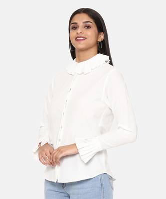 White Cotton Short Shirt 4