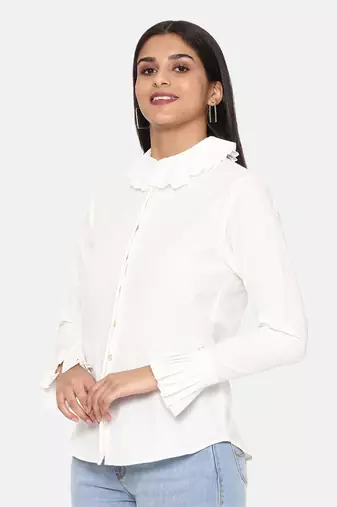 White Cotton Short Shirt