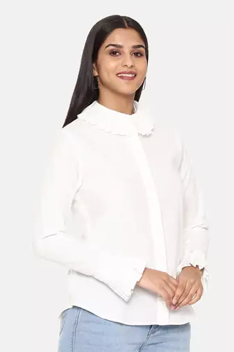 White Cotton Short Shirt