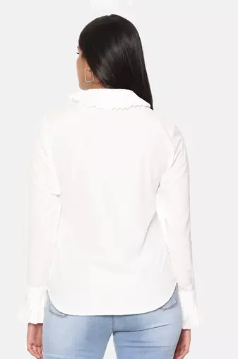 White Cotton Short Shirt