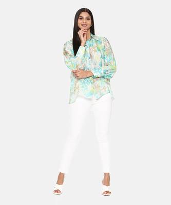 Aqua Printed Comfort Short Muslin Shirt 1