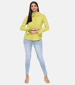 Green Cotton Short Shirt