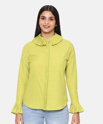 Green Cotton Short Shirt 2