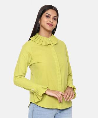 Green Cotton Short Shirt 5