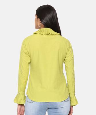 Green Cotton Short Shirt 6