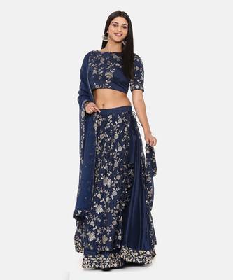 Blue Chanderi Blouse 1