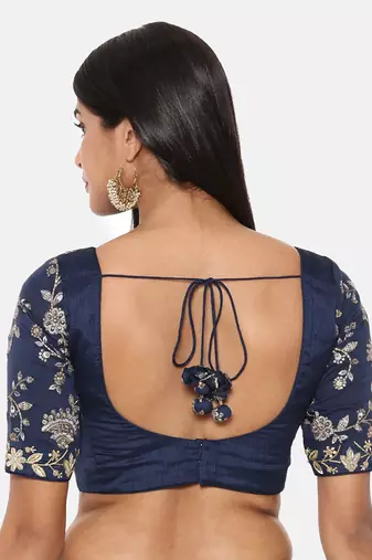 Blue Chanderi Blouse