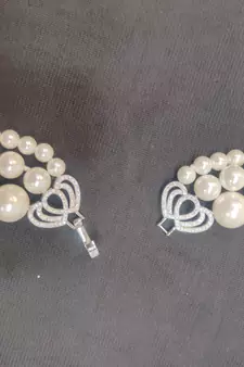 White pearl necklaces