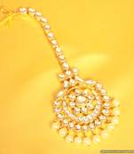 Ethnic Kundan & Pearl Maang Tikka