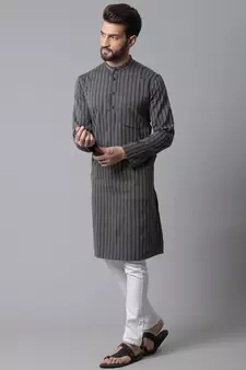 Black plain pure cotton nehru jacket