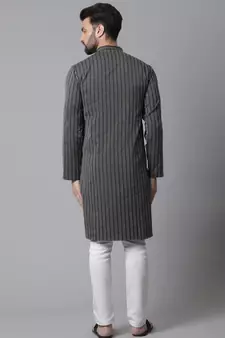 Black plain pure cotton nehru jacket