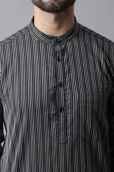 Black plain pure cotton nehru jacket