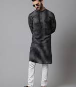 Black plain pure cotton men-kurtas_x000D_
_x000D_
