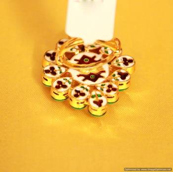 Ruby Kundan Meenakari Cocktail Ring 2