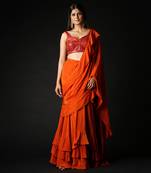 Rust Spice Trails Saree