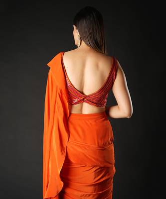 Rust Spice Trails Saree 2