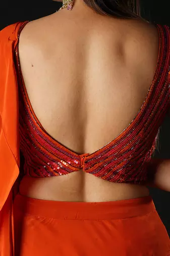 Rust Spice Trails Saree
