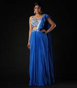 Cobalt Blue Twilight Sparkle Saree