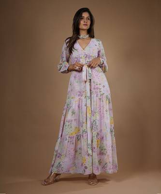 Pink Vintage Botanical Printed Co-Ord Set 1