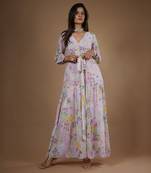 Pink Vintage Botanical Printed Co-Ord Set