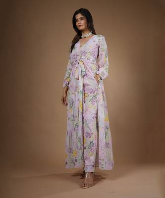 Pink Vintage Botanical Printed Co-Ord Set 3
