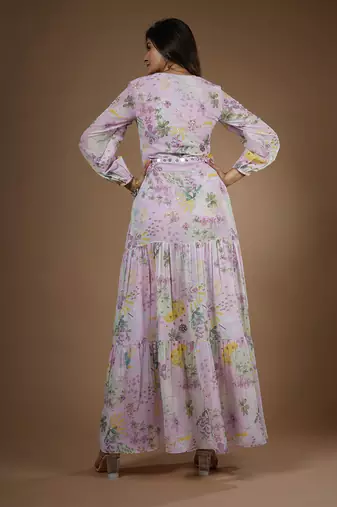 Pink Vintage Botanical Printed Co-Ord Set