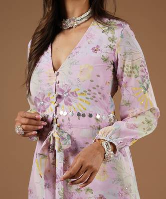 Pink Vintage Botanical Printed Co-Ord Set 8