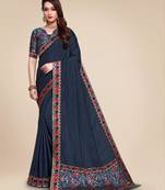 NAVY BLUE BEAUTIFUL SAREE