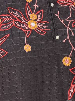 Grey embroidered cotton cotton-kurtis 6