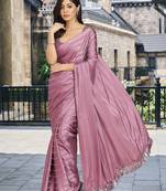 Trendmalls Silk Stripes Design Fancy With Embroidered Party Wear Saree With Blouse