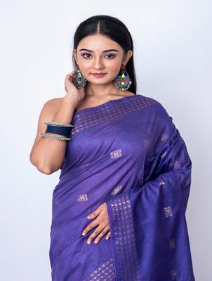 Bhagalpur silk zari botti saree 2