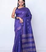 Bhagalpur silk zari botti saree