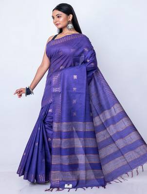 Bhagalpur silk zari botti saree 3