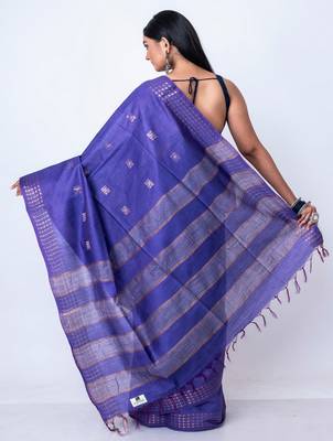 Bhagalpur silk zari botti saree 4
