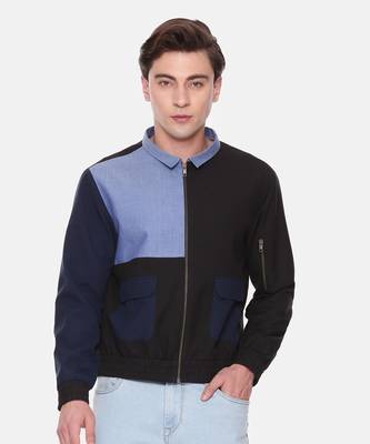 Tri Color Cotton Bomber Jacket 2