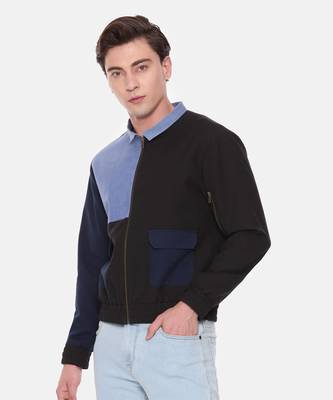 Tri Color Cotton Bomber Jacket 4
