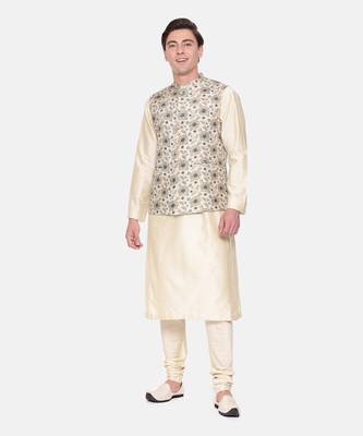 Green Printed Muslin Nehru Jacket 1