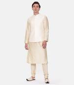 Ivory Chanderi Embroidered Jacket