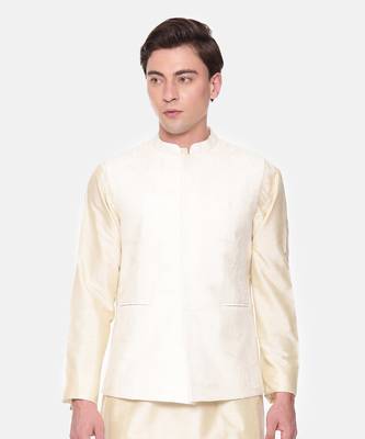 Ivory Chanderi Embroidered Jacket 2