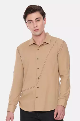 Beige Cotton Shirt